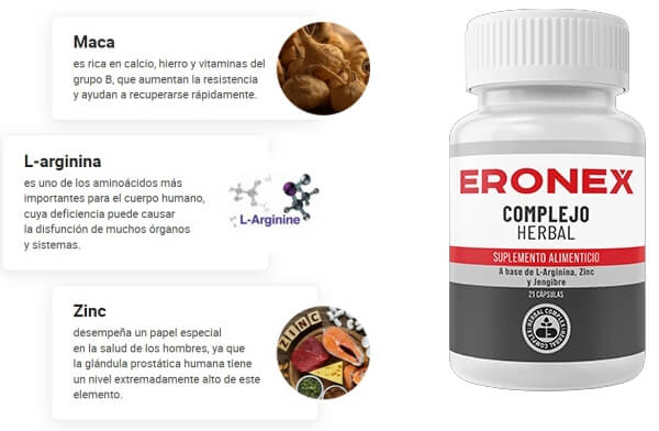 Ingredientes y composicion de EroNex para la prostatitis